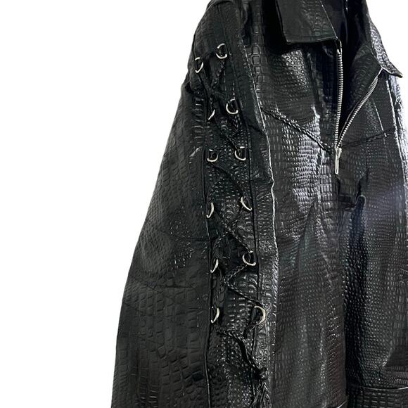 Navarre Leather Company Womens Genuine Buffalo Leather Black Jacket Size XL - Picture 12 of 15